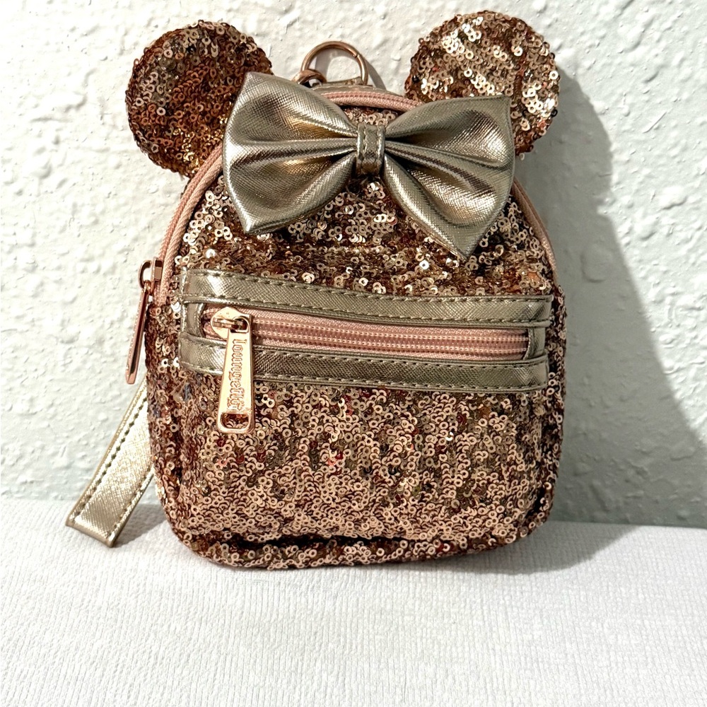 Disney Gold Sequin Loungefly Backpack